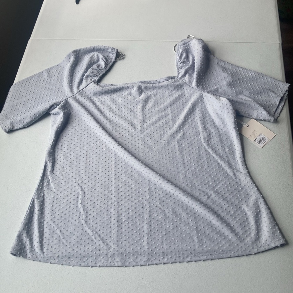 LC Lauren Conrad blouse with polka dot texture XXL - Picture 14 of 15
